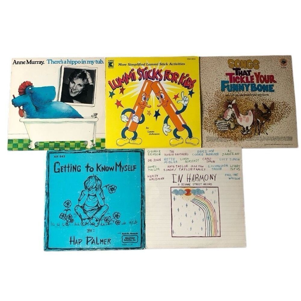 Vintage children’s record bundle lot Lumi Sticks Harmony Anne Murray LPs records